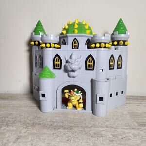 Bowser’s Castle Super Mario Deluxe Playset  Working With Bowser Figure
